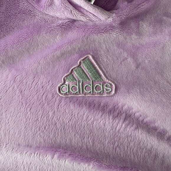 Adidas Purple Sweatshirt Hoodie Soft Fleece - Picture 7 of 7